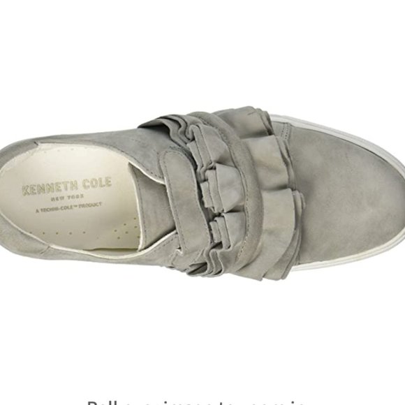 Kenneth Cole New York Women's Ashlee Platform Sneaker with Ruffle Detail-suede - Picture 1 of 7